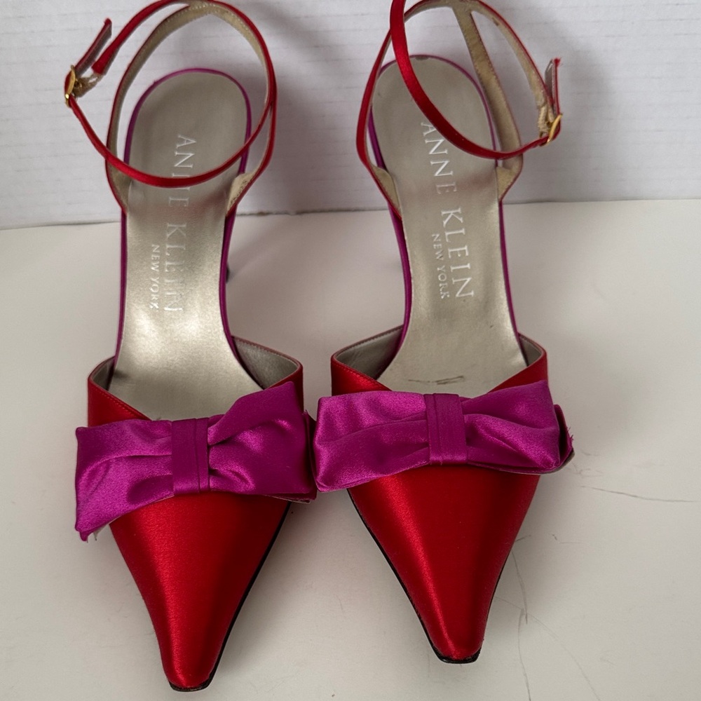 Anne Klein Red and Fuchsia Heels